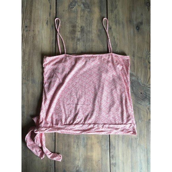 Old Navy Tank Top Womens L Pink Spaghetti Strap Tie at Waist Y2K - Picture 4 of 8